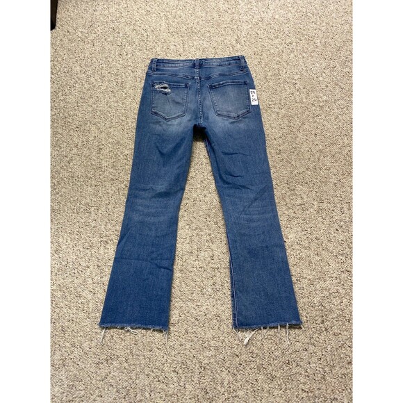 28 Buckle Vervet High-Rise Crop Flare Lightly Distressed Raw Hem - Picture 5 of 7